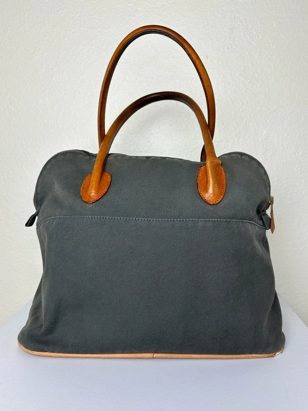 Hermès Bolide 31 Canvas Trousse — Customized Tote, Added Leather Handles